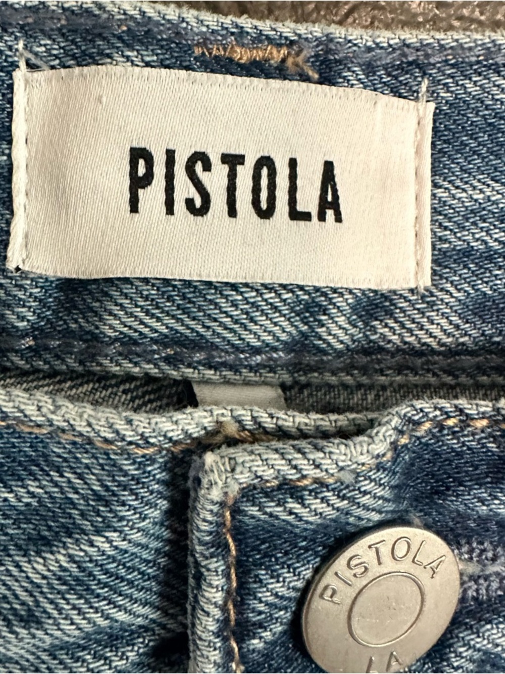Pistola Lexi Mid Rise Bowed Straight Jeans Confetti Vintage Hearts Size 30 NWT - Picture 9 of 14
